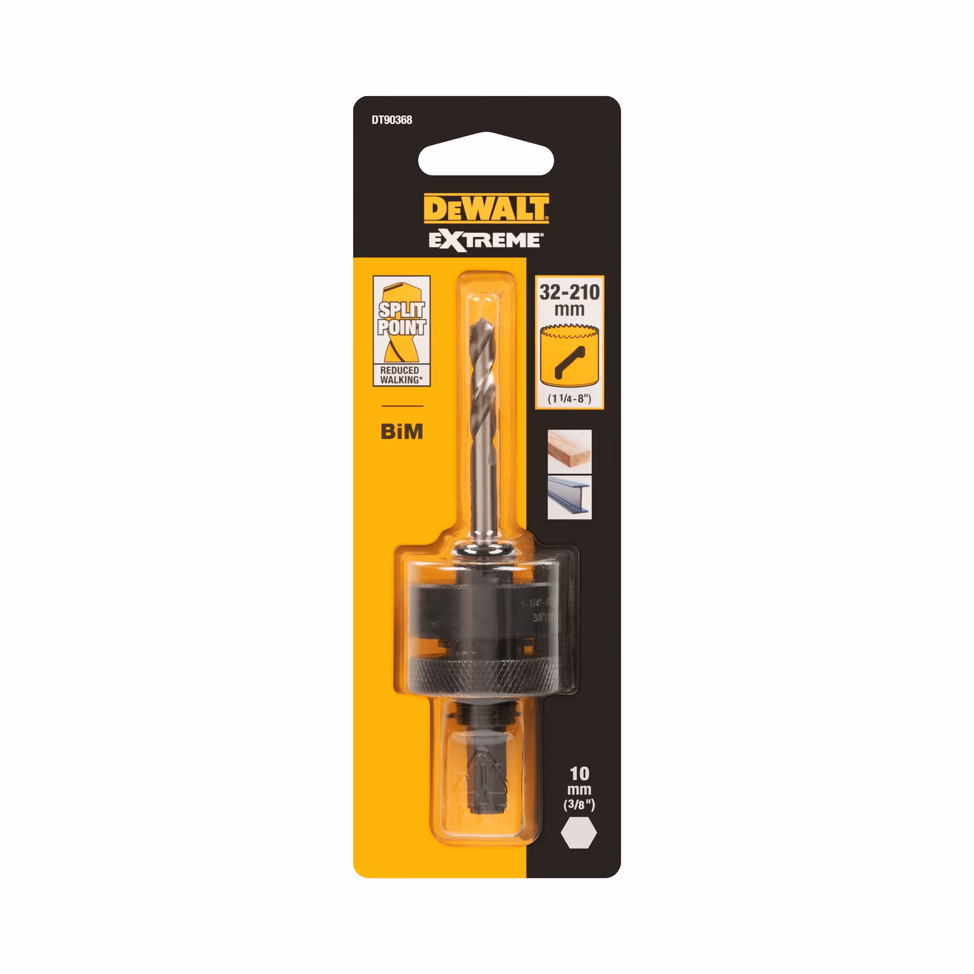 Axe pour scies cloches 32 à 210 mm (mandrins de 10 mm) 