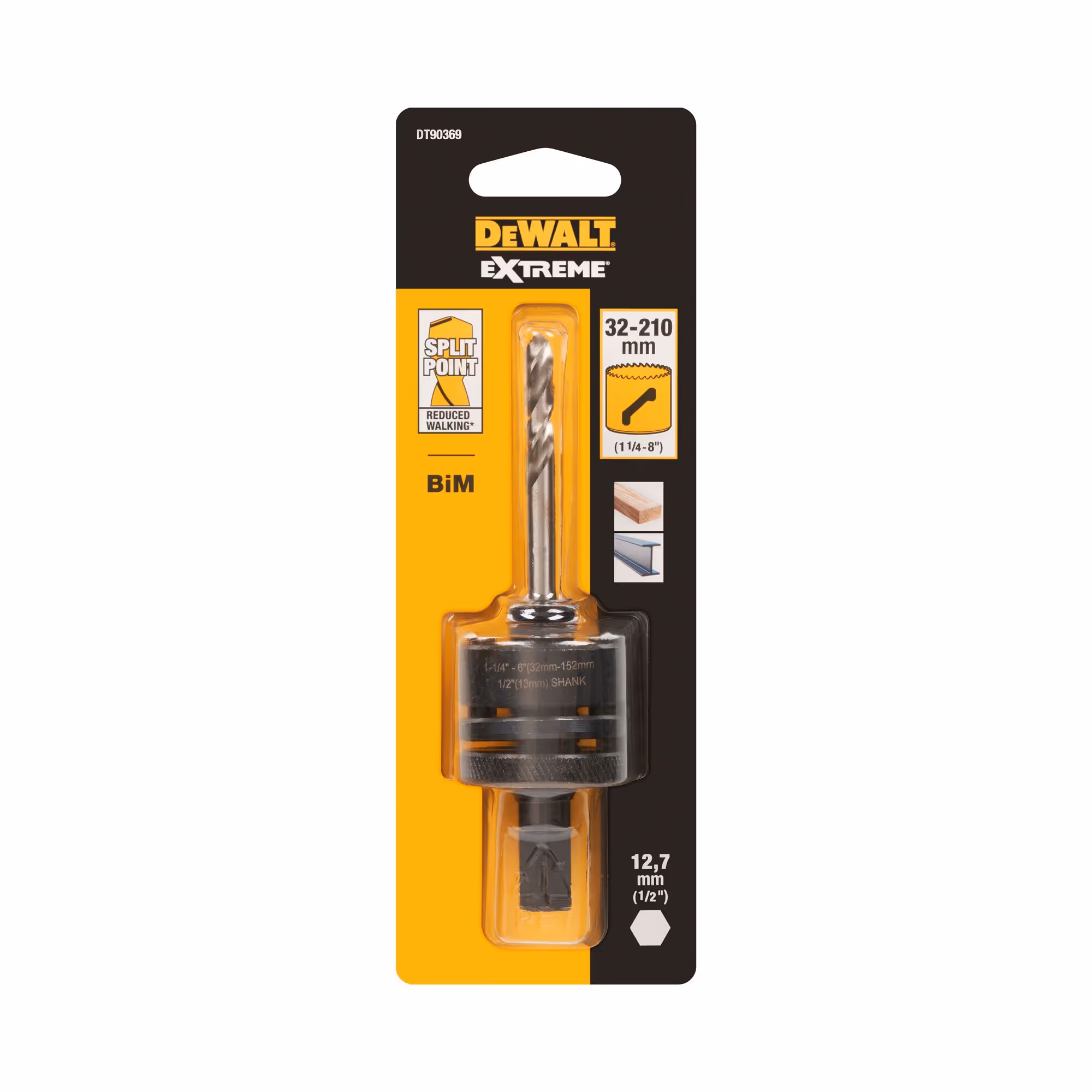 Axe pour scies cloches 32 à 210 mm (mandrins de 13 mm) 