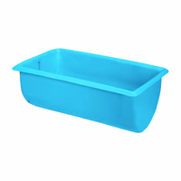 Bac de lavage seul 132L en polyéthylène bleu 950mmx550mmx888mm