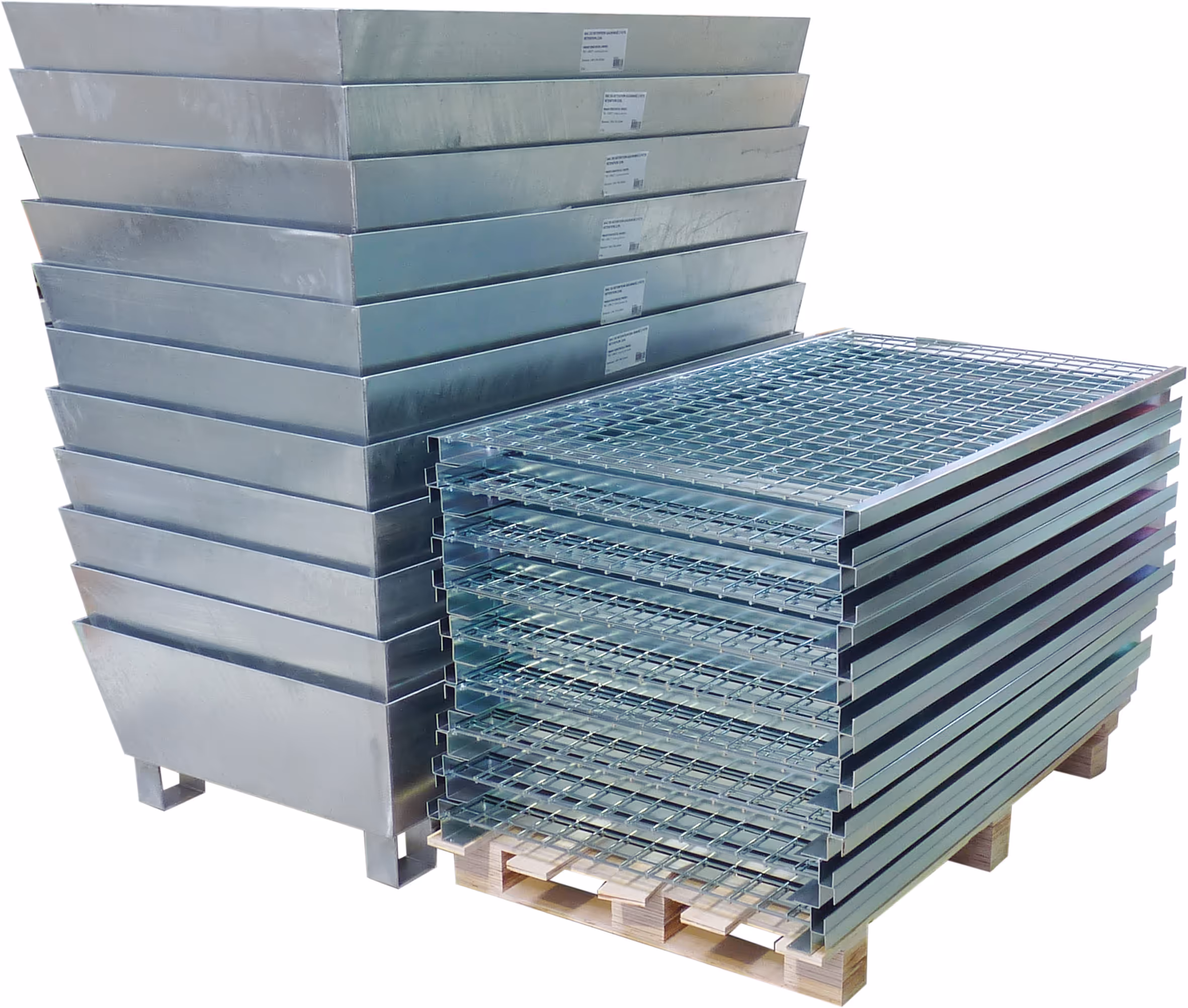 Bac de retention galva 2 futs 220l 1220x815x330