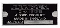 Badge Tracteur Fordson Major - Badge d'identification Ford