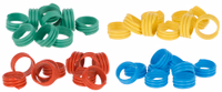 Bague d'identification spirale coloris mélangé, Ø16mm, 100pcs