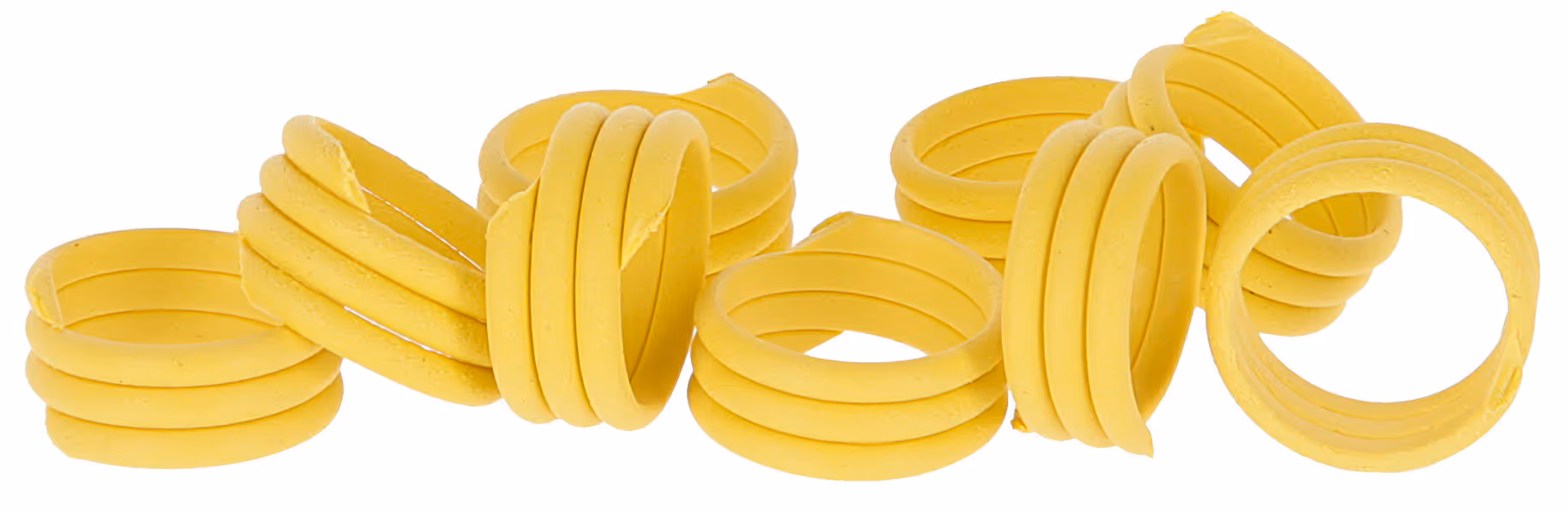 Bague d'identification spirale jaune, Ø16mm, 20pcs