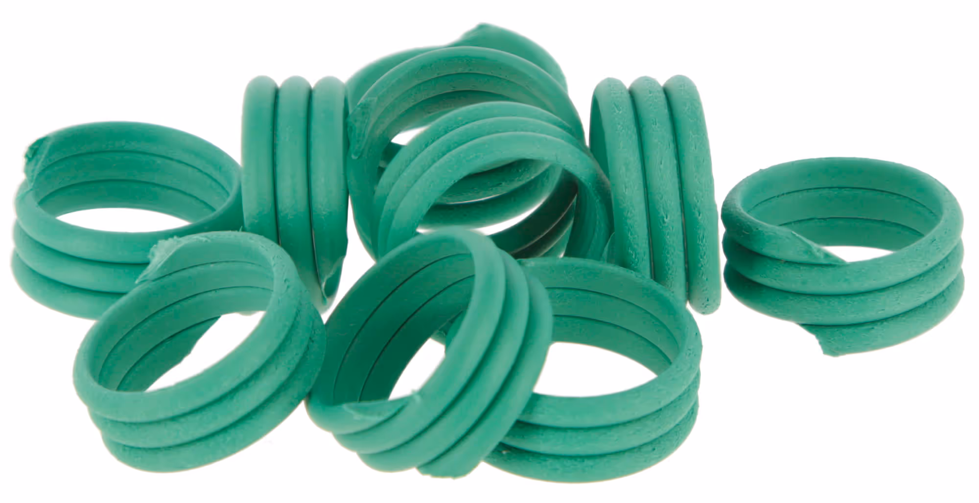 Bague d'identification spirale vert, Ø16mm, 20pcs