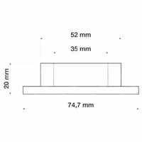 Bague de pivot de roue Ø 35 x 52/74.5 x 20 mm