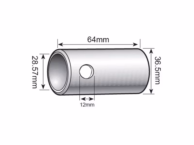 Bague de réduction avec trou 3 à 2 (Ø36 à 28mm) - ref 305821