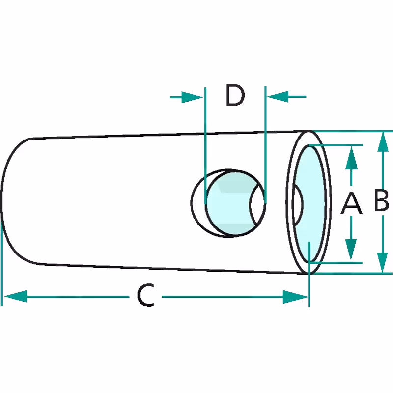 Bague attelage de réduction avec trou inférieure adaptable Cat.3/2 36.6 x 28.7 mm