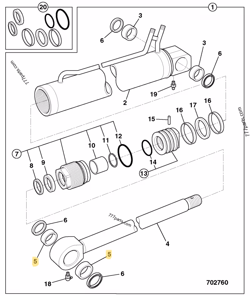 BAGUE JCB REF 831/10192