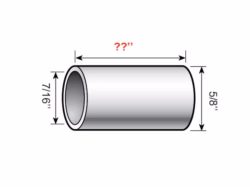 Bague - Ø int. 11mm - Ø ext. 16mm - Longueur 38mm - Vendu par 4 - ref 180859M1