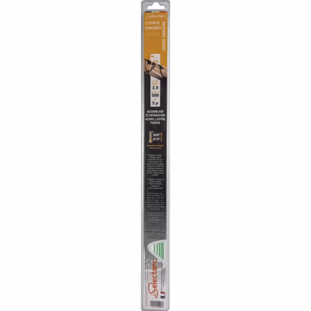 Baguette cuprox enrobe soudobrasure laiton ø 2 blister de 5