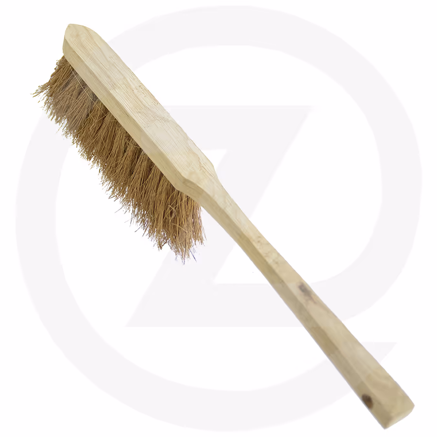 Balayette bois brut - manche long