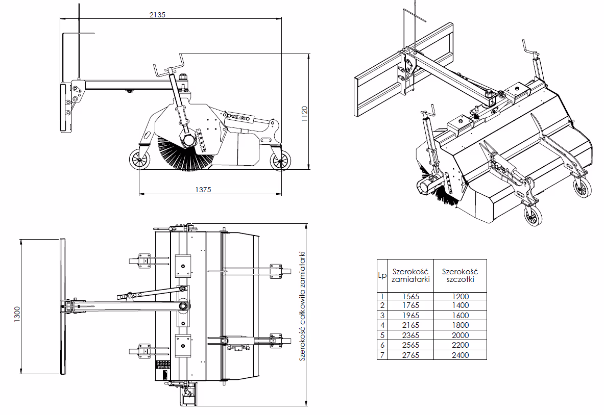 Balayeuse agricole Sonarol ZM SNR 2000 Merlo ZM2