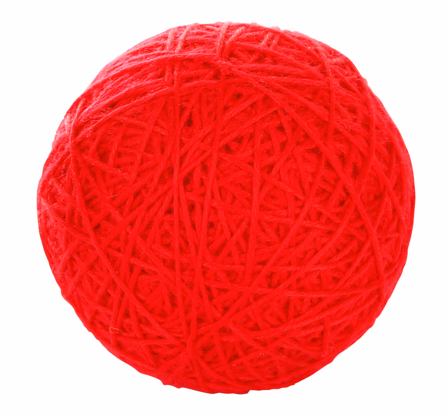 Balle de jeu laine pour chat rouge, Ø10cm
