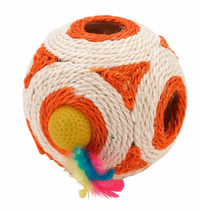 Balle en Sisal pour chat coloris assortis, Ø12cm