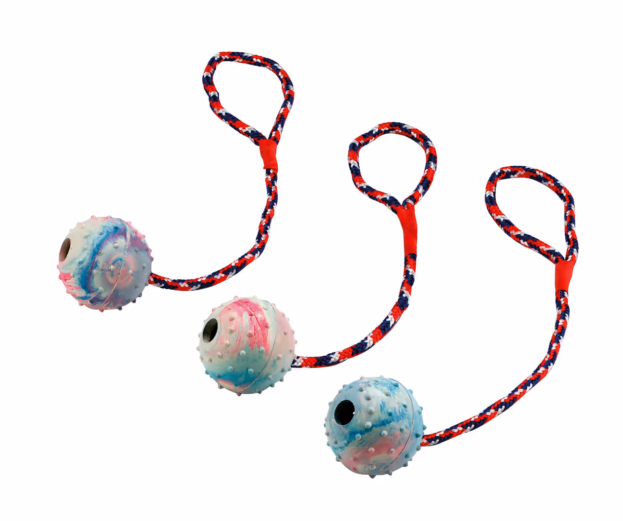 Balle et sa corde pour chien 30cm, Ø6cm