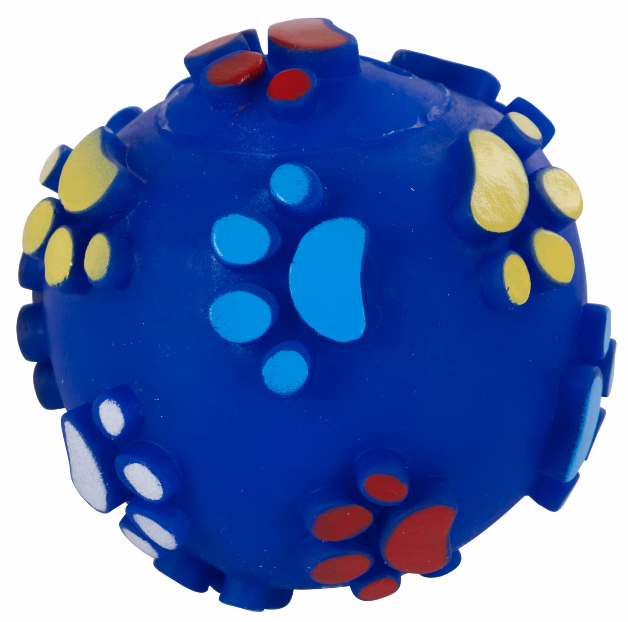 Balle motifs pattes pour chien vinyle, Ø10cm