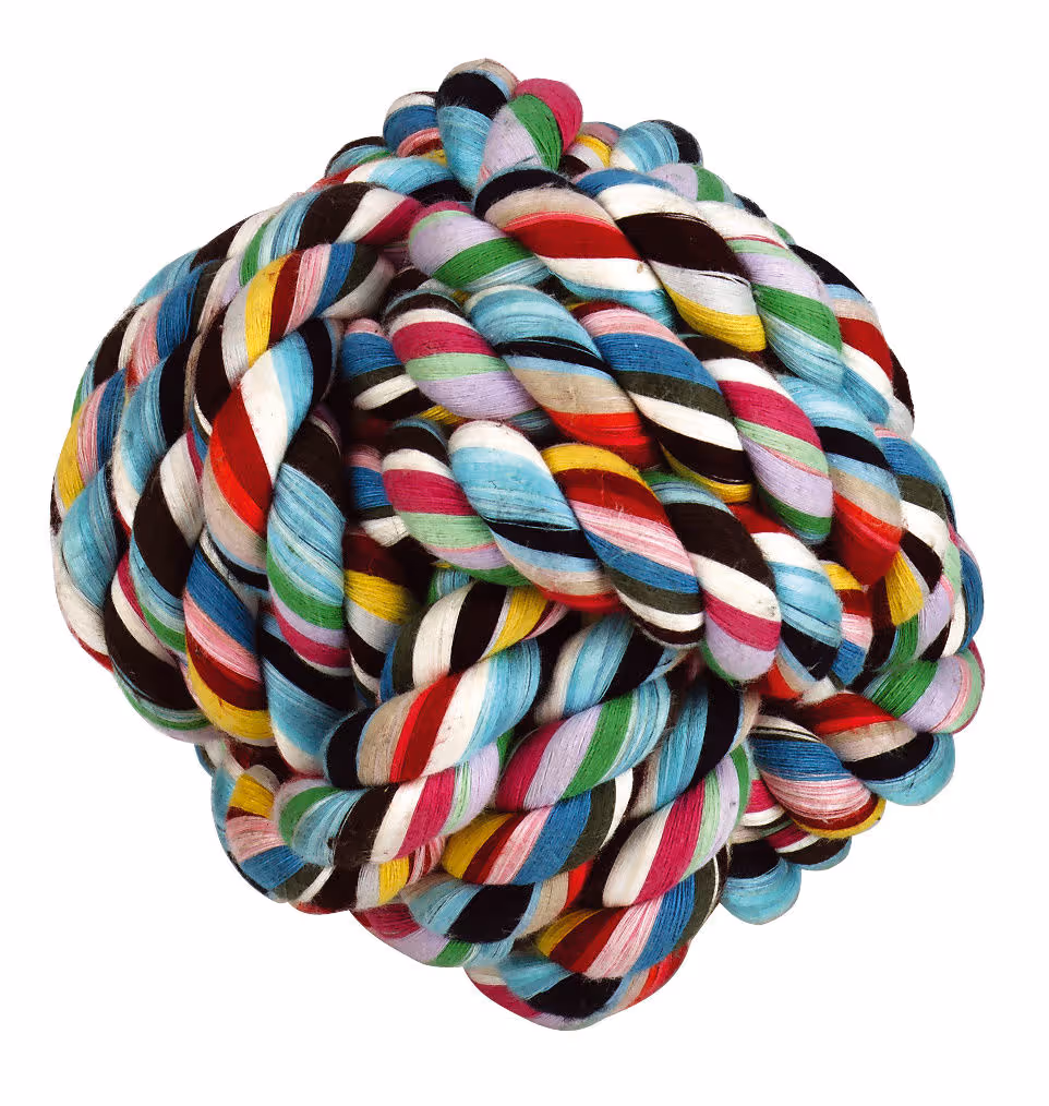 Balle nouée pour chien coton, Ø9cm