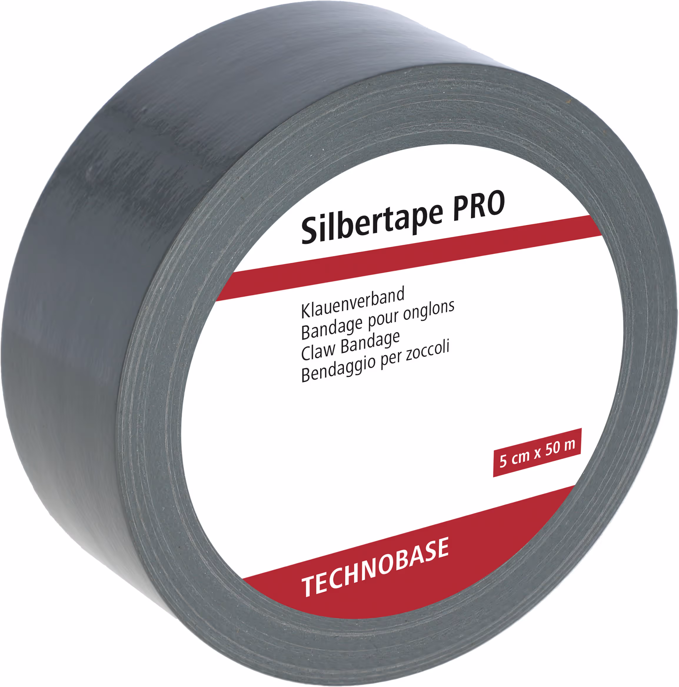 Bandage à onglons Technobase Silbertape Pro 50 m x 50 mm