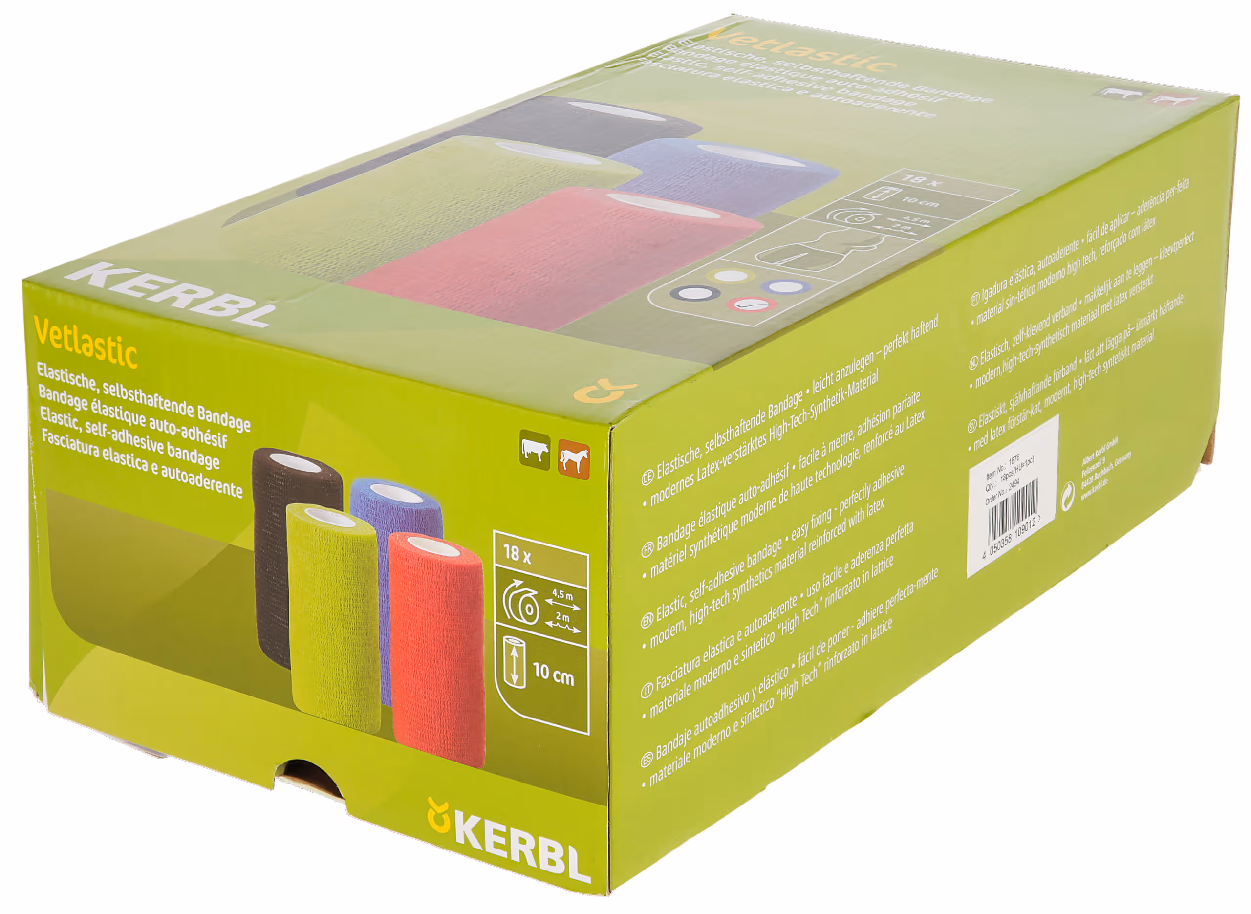 Bandage pour onglons VetLastic rouge, 10x450cm