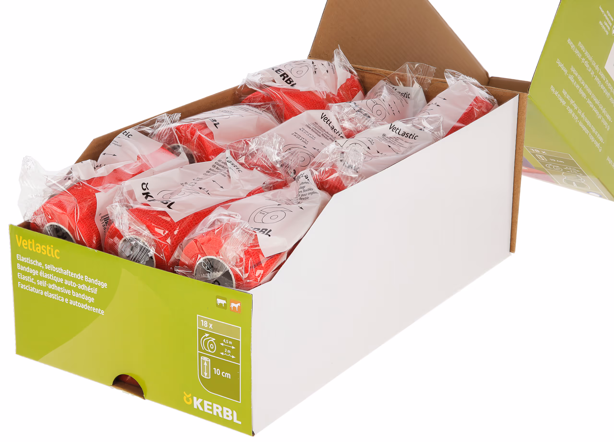 Bandage pour onglons VetLastic rouge, 10x450cm