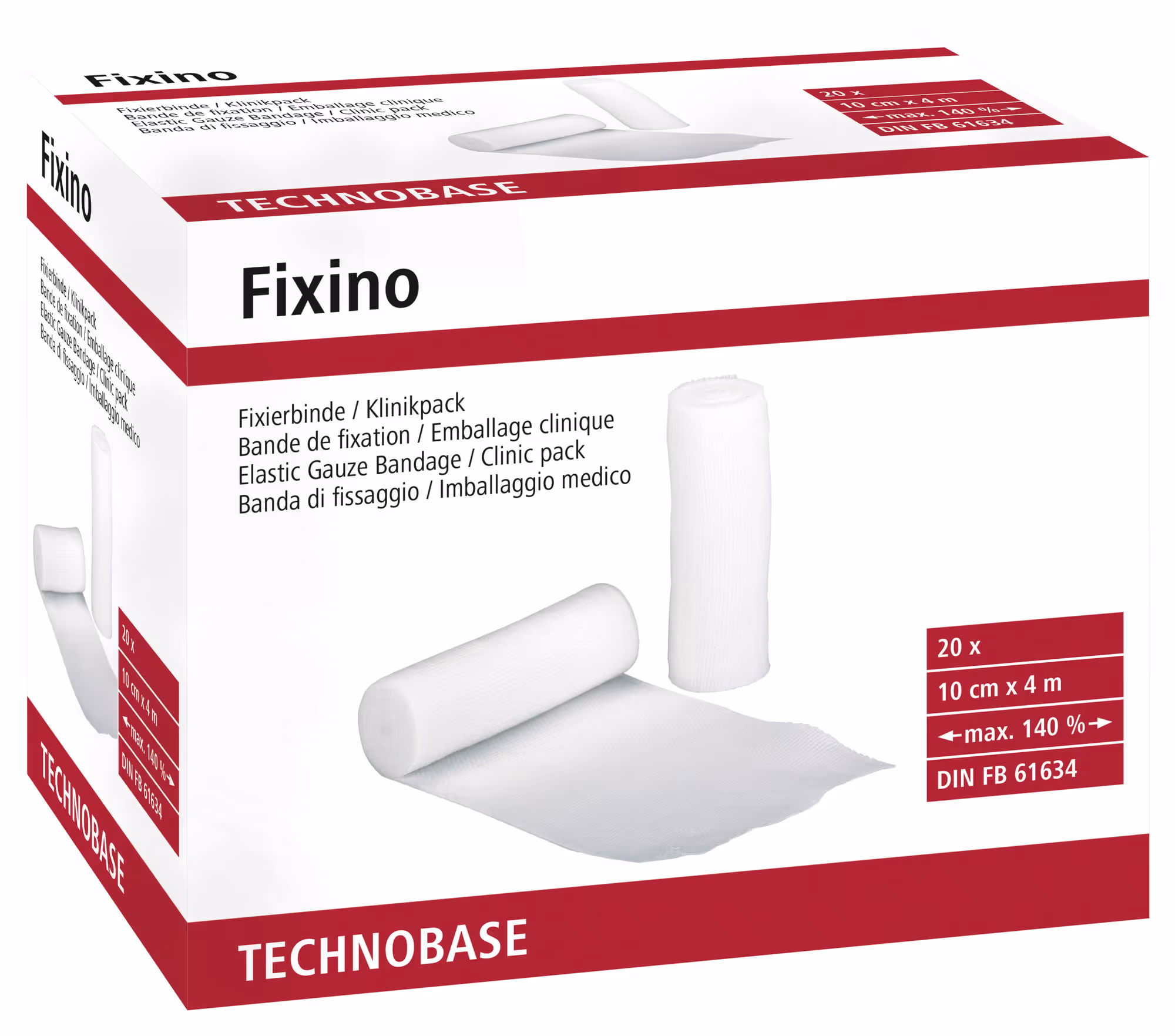 Bande de fixation Fixino 10cm pack clinique de 20