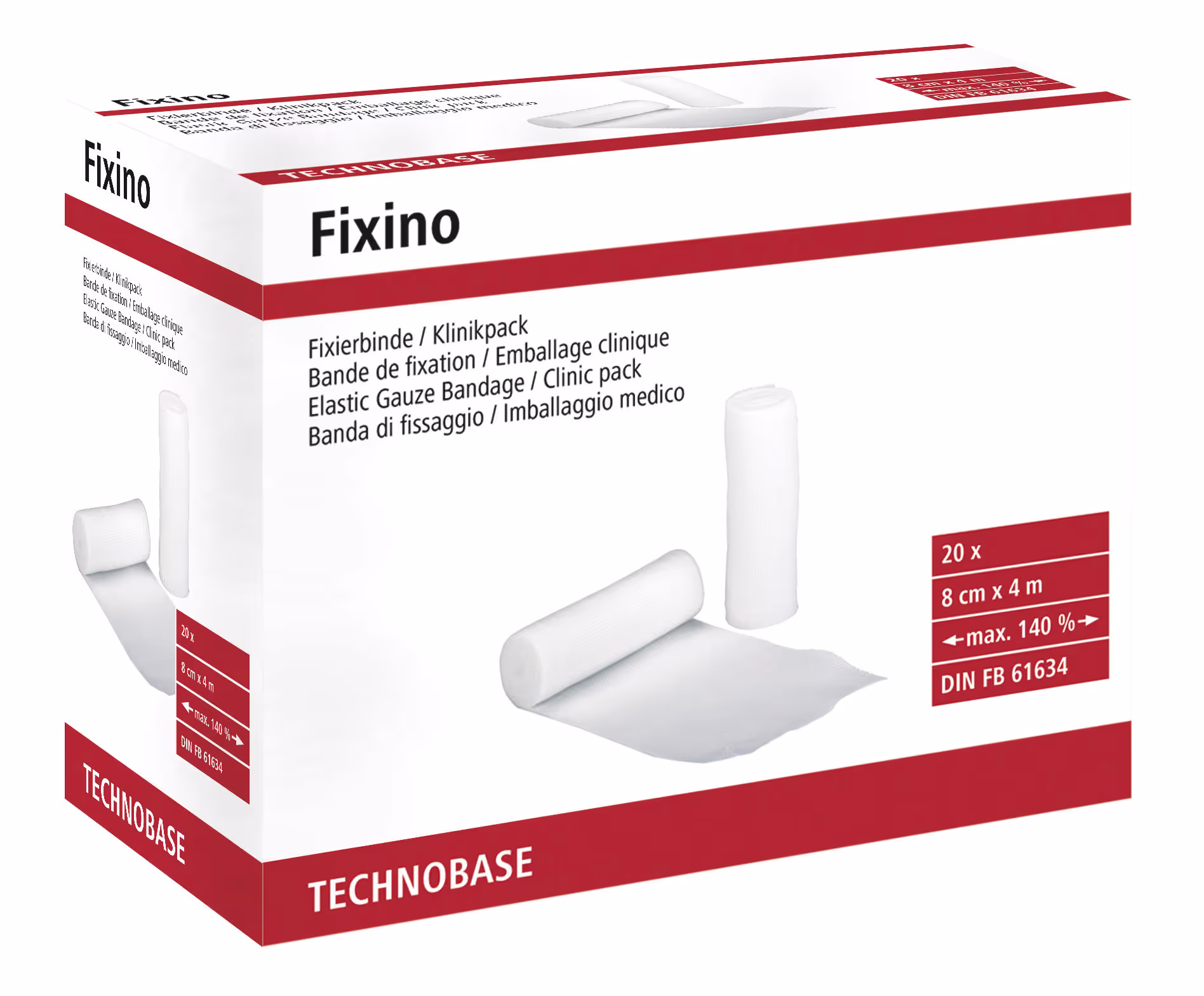Bande de fixation Fixino 8cm pack clinique de 20