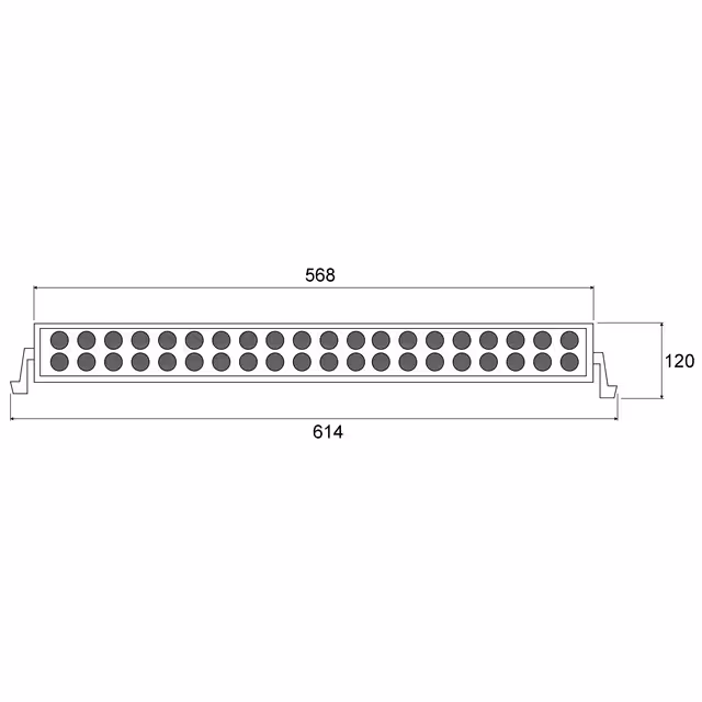 Barre 40 led 120w 10800 lumens 12/24v lg 560 mm techni-power