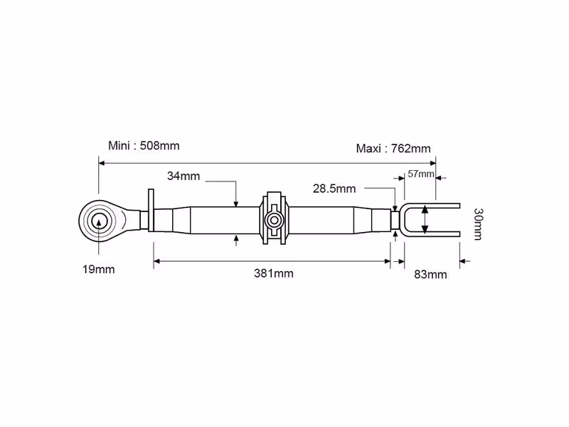 Barre à cliquet - Ball and Clevis
