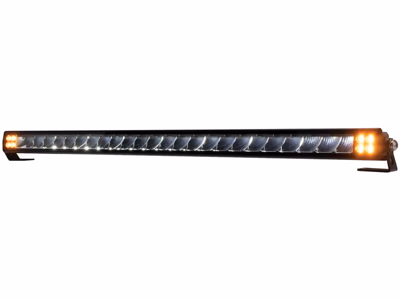 Barre à LED avec feux clignotants, 17600 Lumens, 727mm, Faisceau étroit, Interférence Classe 2, 9-36V
