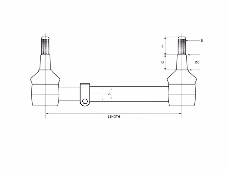 Barre de direction Deutz Fahr L978-1010mm 02382758