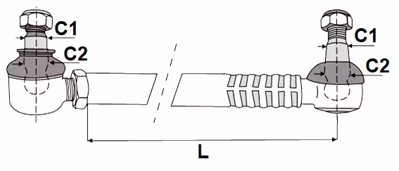 Barre de direction Deutz L975 mm 02382777