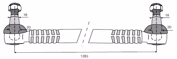 Barre de direction Ford L1285 mm 83925158