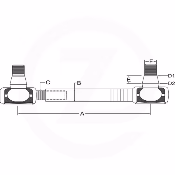 Barre de direction Universel L1130 mm 