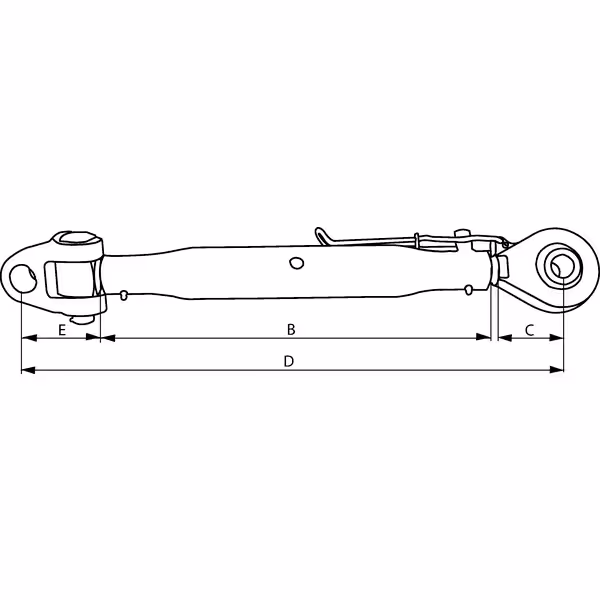 Barre de poussée Cat.2/2 L545/745 mm 