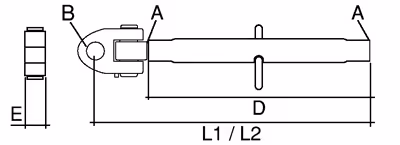 Barre de poussée Cat.3/- L800/1330mm