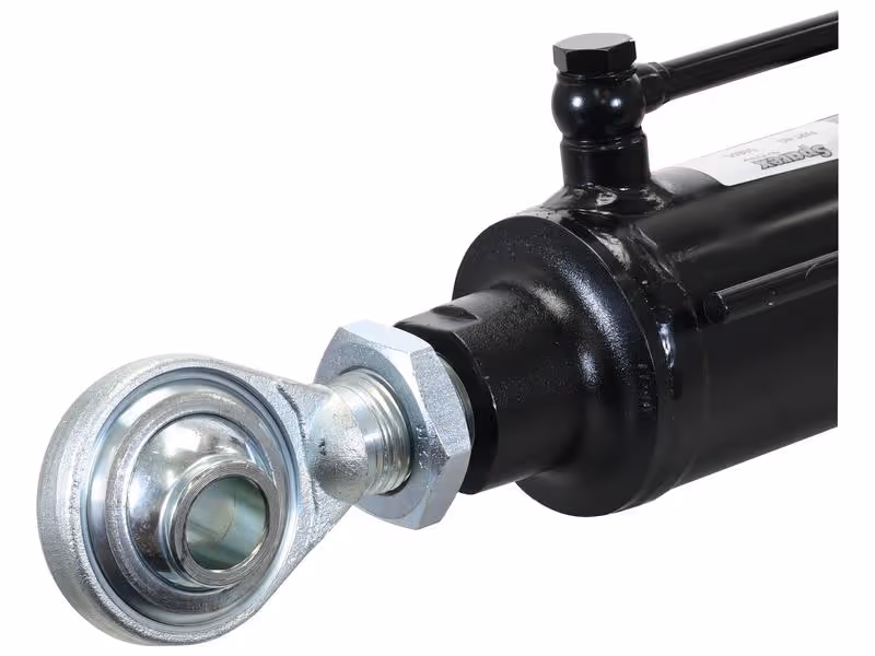 Barre de Poussée Hydraulique (Cat.2/2 (Ø25/25mm)) Rotule et CBM Q.R Crochet, Diamètre du cylindre: 80mm, Min. Longueur : 637mm.