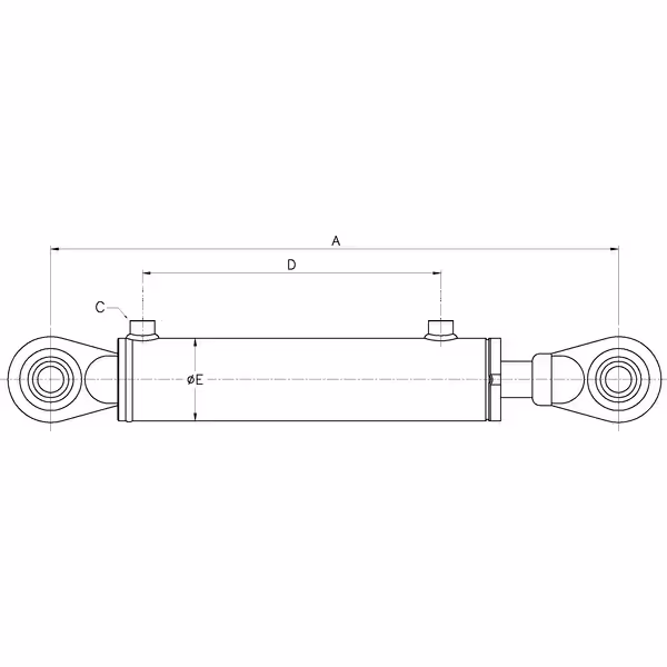 Barre de poussée hydraulique Cat.2/2 L550-835 mm