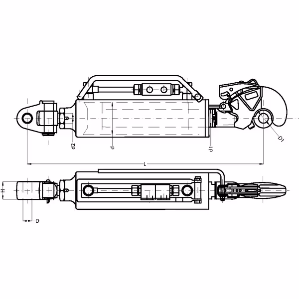 Barre de poussée hydraulique Cat.3/3 L626-826 mm CBM