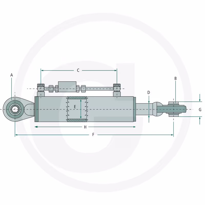 barre de poussée hydraulique cat 1/1