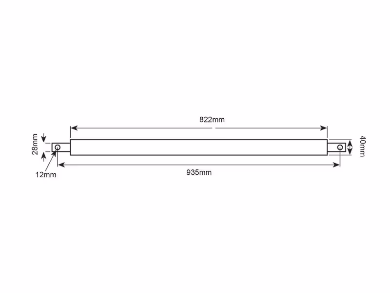 Barre ronde avec coupelles - Cat. 2 - 934mm