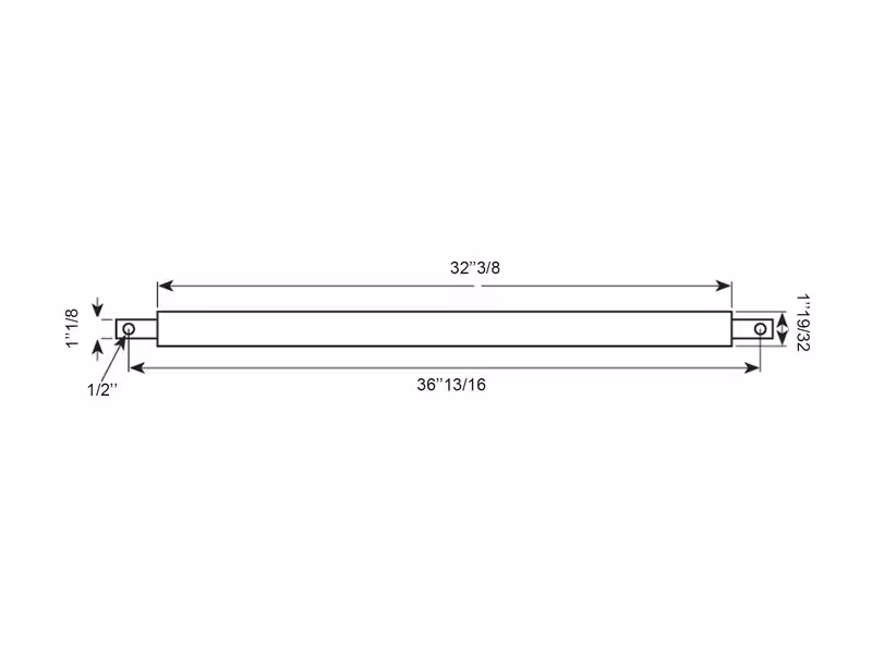 Barre ronde avec coupelles - Cat. 2 - 934mm