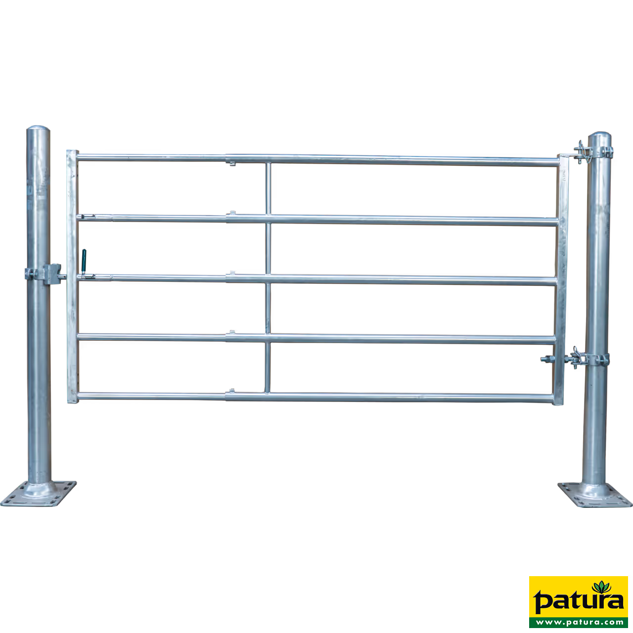 Barrière d'herbage RS (3 / 4) Visserie incluse, hauteur 115 cm Longueur de montage : 2,85 - 3,85 m, sans poteaux ni brides