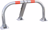 BARRIERE DE PARKING TUBE ACIER AVEC CYLINDRE