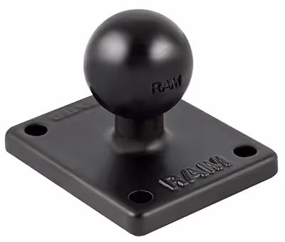 BASE CARRE 5.1x4.4CM + ROTULE 1" RAM
