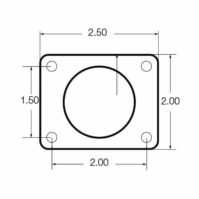 BASE RECTANGLE 5,08X6,35CM BOULE C
