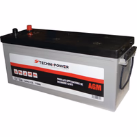 Batterie 12v 135ah decharge lente agm loisir + a gauche techni power