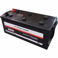 Batterie 12v 180ah 1050a + a gauche sur la largeur techni-power
