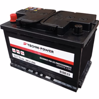 Batterie 12v 75ah 680a + a gauche techni-power
