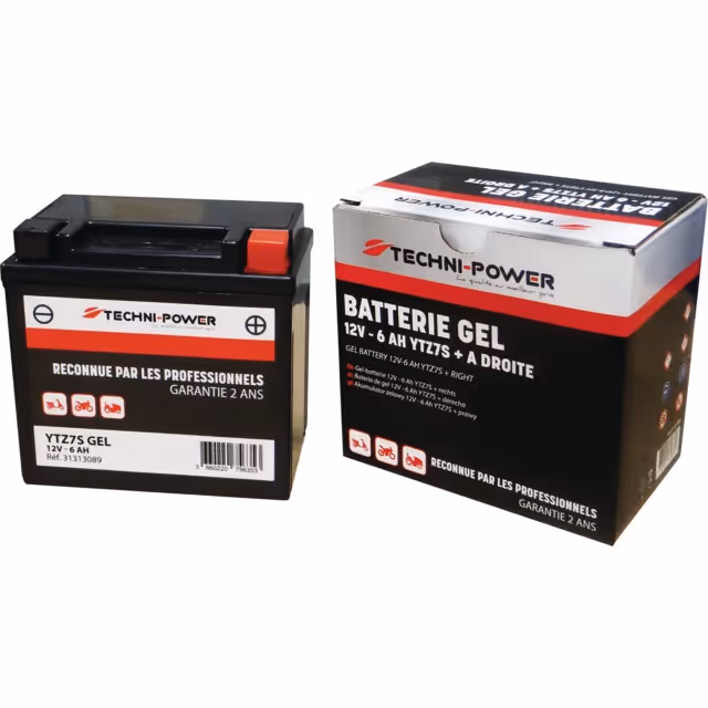 Batterie gel type ytz7s + a droite
