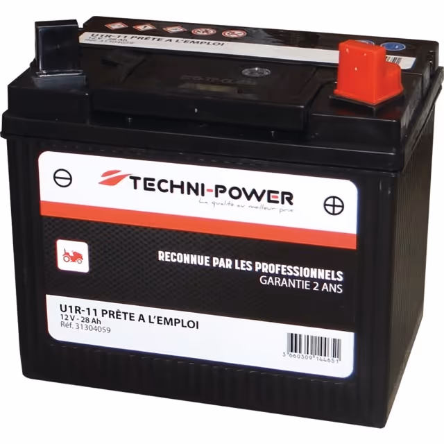 Batterie humide sans entretien type u1r-11/u1r-9 + a droite